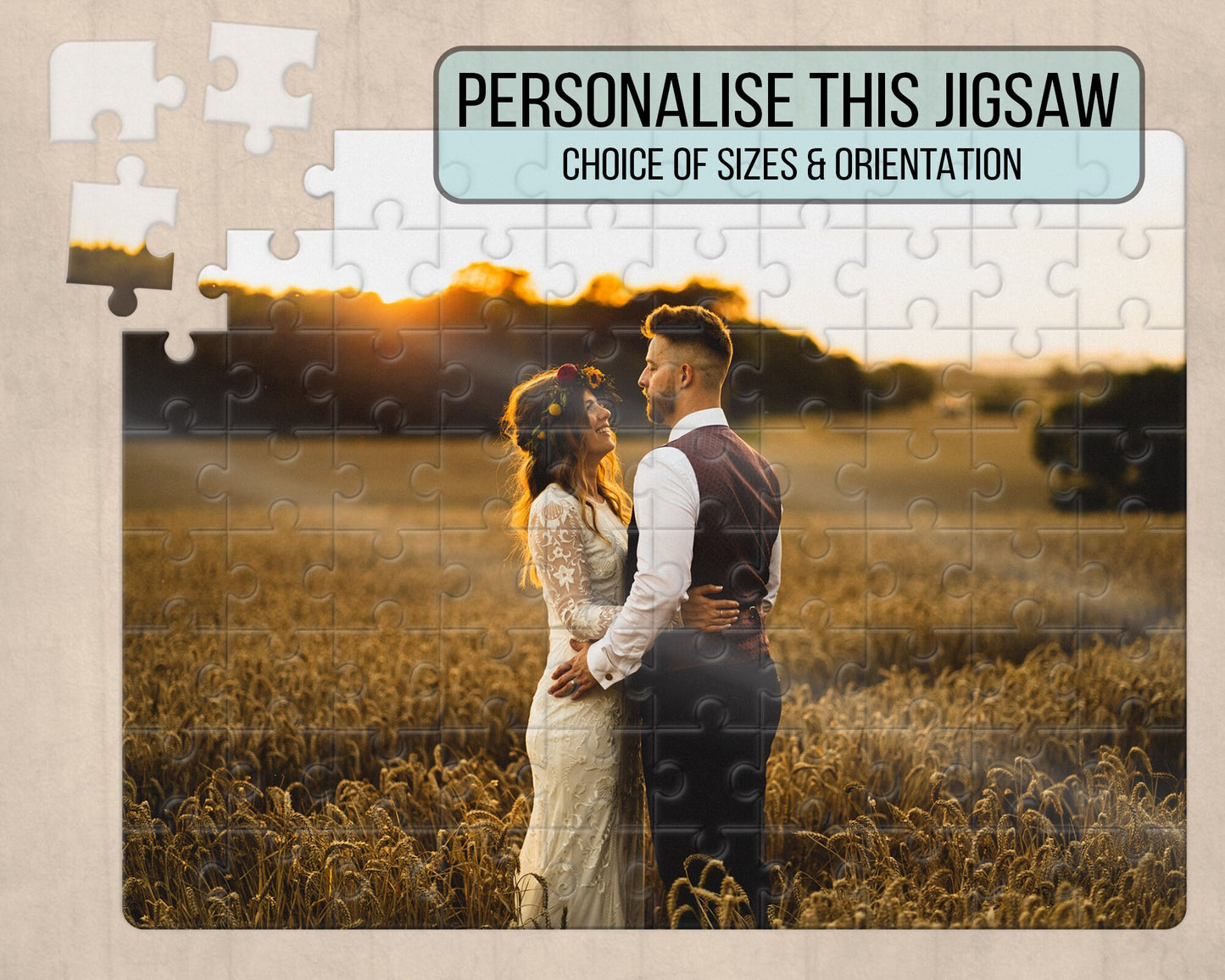 Personalised Jigsaw Puzzle | Custom Jigsaw Photo | Anniversary Gift | Wedding Gift | Gift for Girlfriend or Boyfriend | Pet Photo Jigsaw
