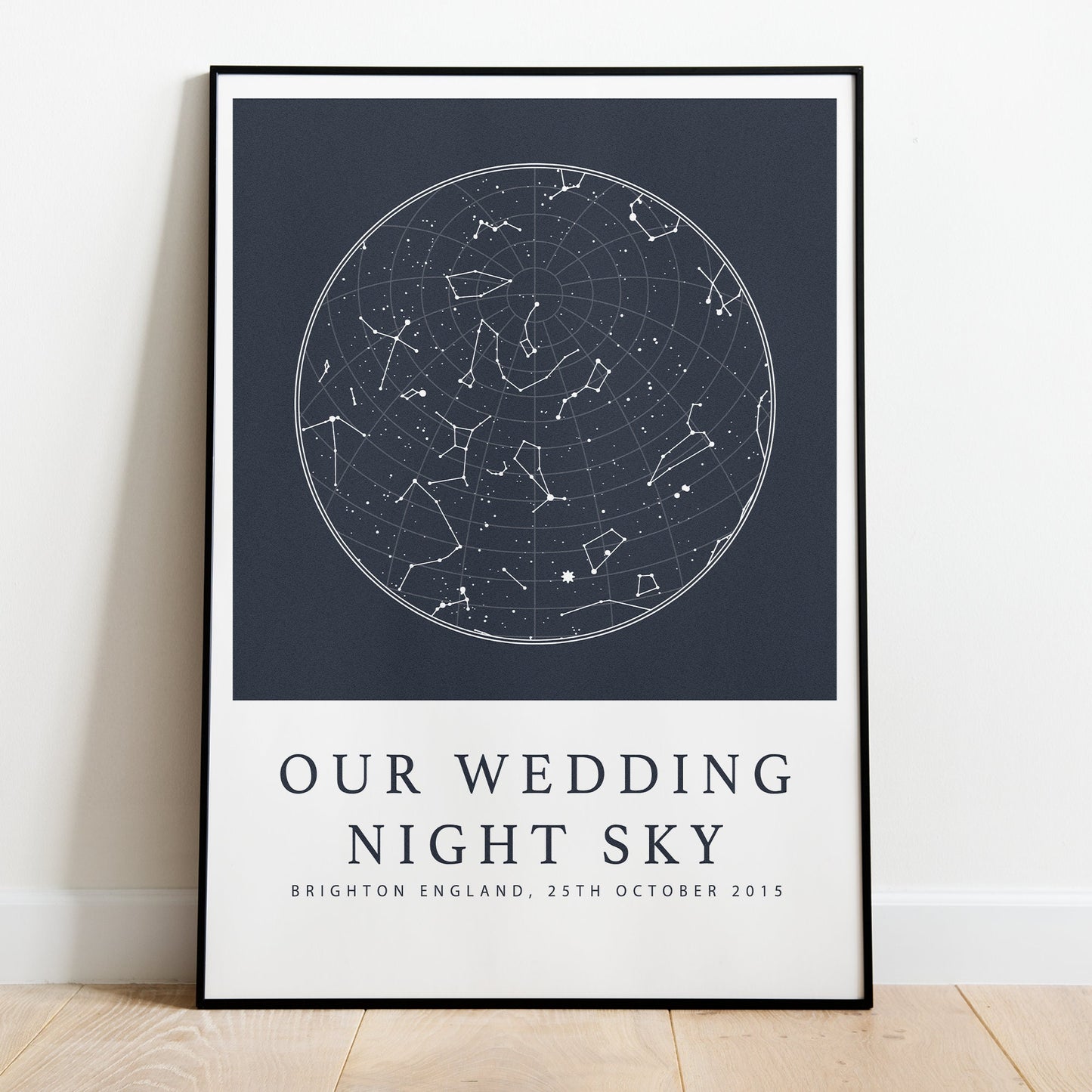 Custom Wedding Constellation Print | Personalised Night Sky Prints | Where We Got Married | Paper Anniversary Gifts For Him and Her