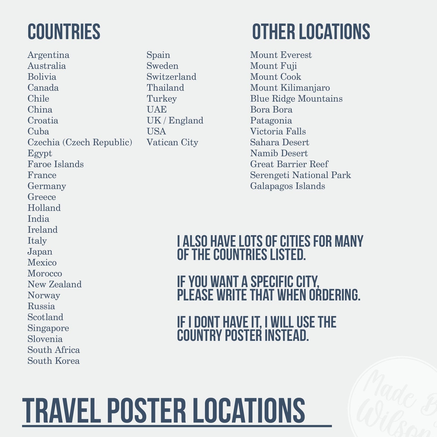 Custom Travel Memories Print | Personalised Holiday Destinations | Retro Travel Poster | Paper Anniversary Gifts | Memorable Cities & Places