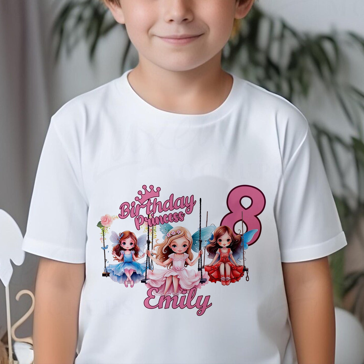 Personalised Princess Birthday T-Shirt | Childrens Birthday Princess Any Name Shirt | Custom Princess Hoodie | Gifts for Girls Tshirt