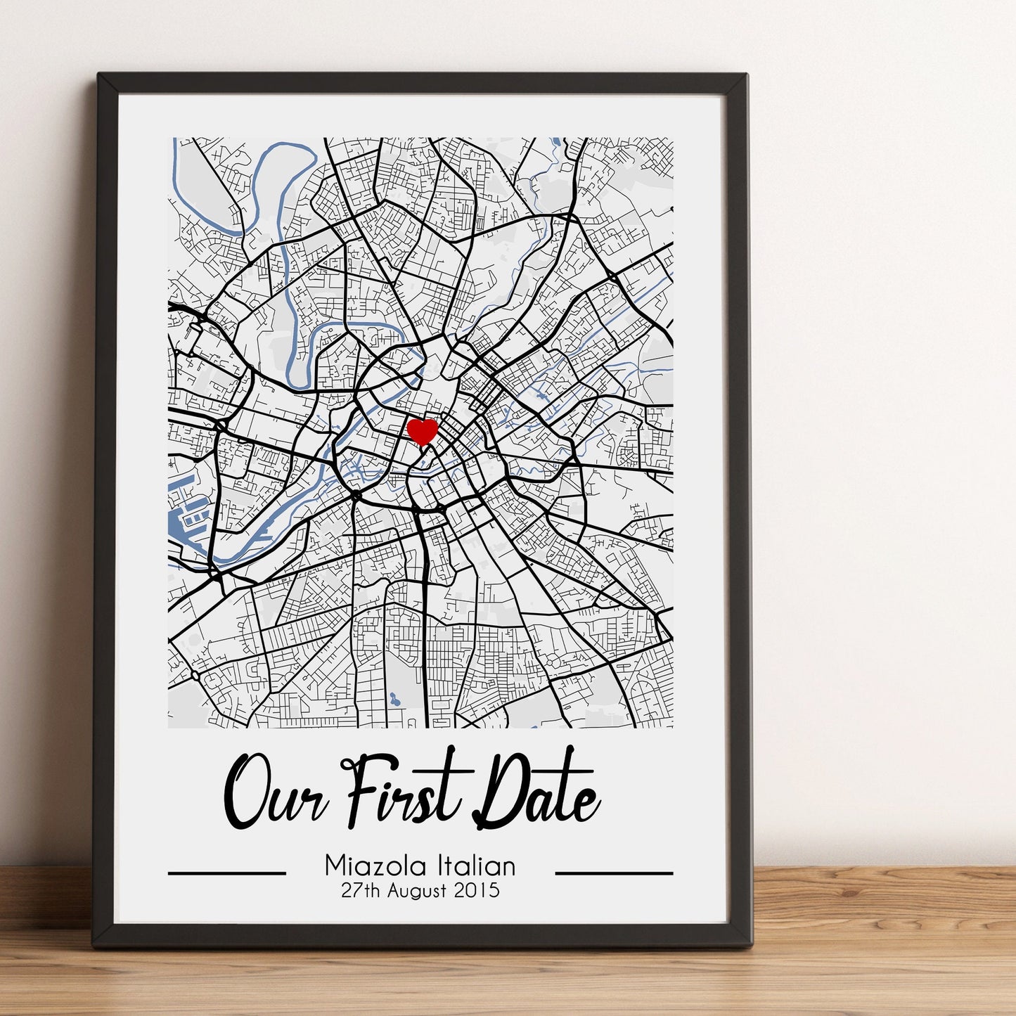 Custom Wedding Day Map Print | Personalised Anniversary Print | 1 Year Paper Anniversary | Wedding Memories Prints | Gifts for Couples
