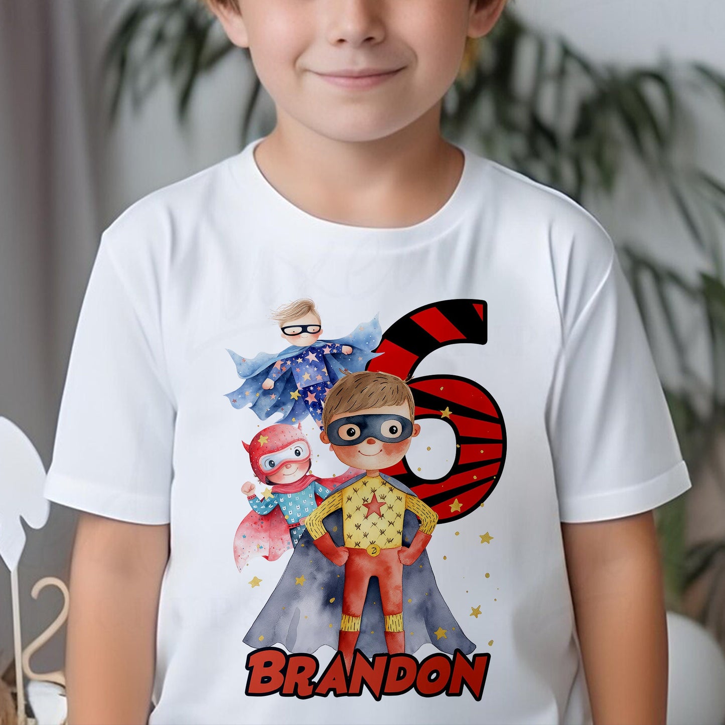 Personalised Superhero T-Shirt | Children's Superhero Birthday Shirt | Any Name Boys Birthday Hoodie | Custom Superhero Tee