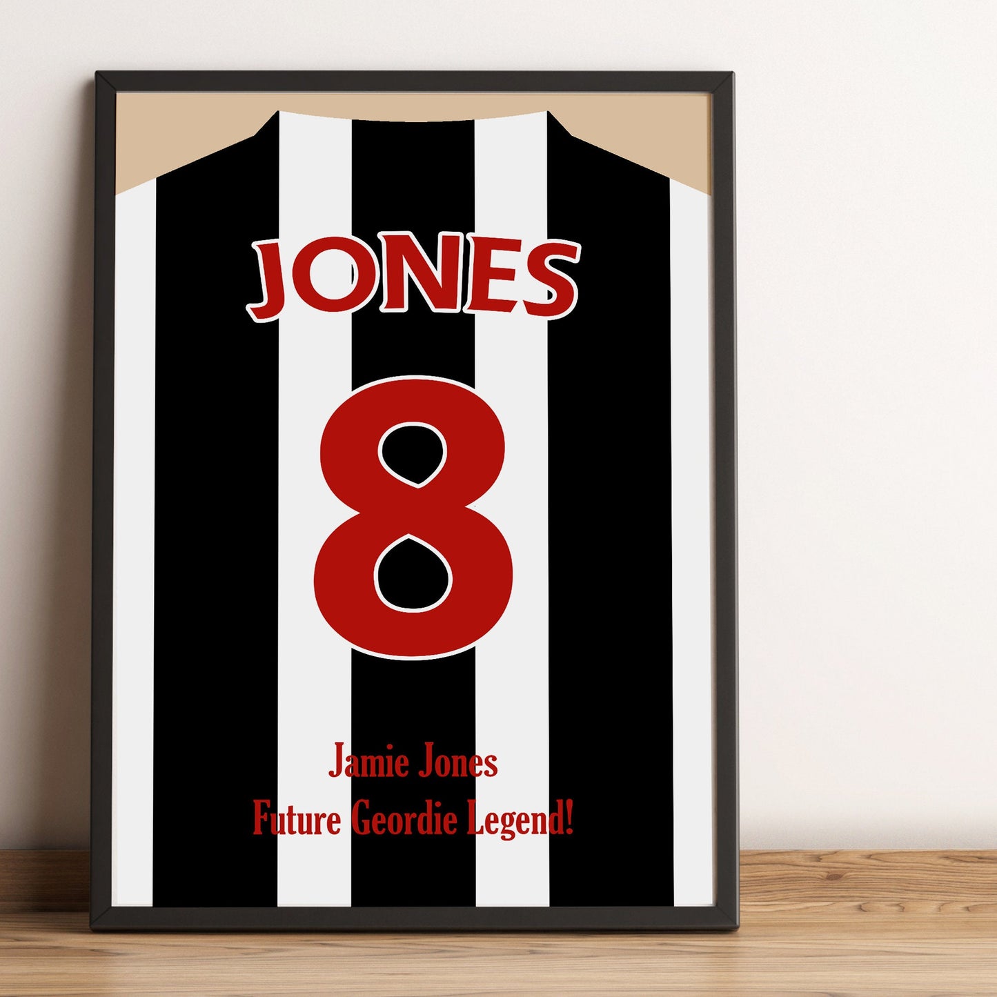 Custom Football Shirt Print | Personalised Football Club Gifts | Favourite Club Poster Print | Football Fan Art | Unique Shirt Name Gift