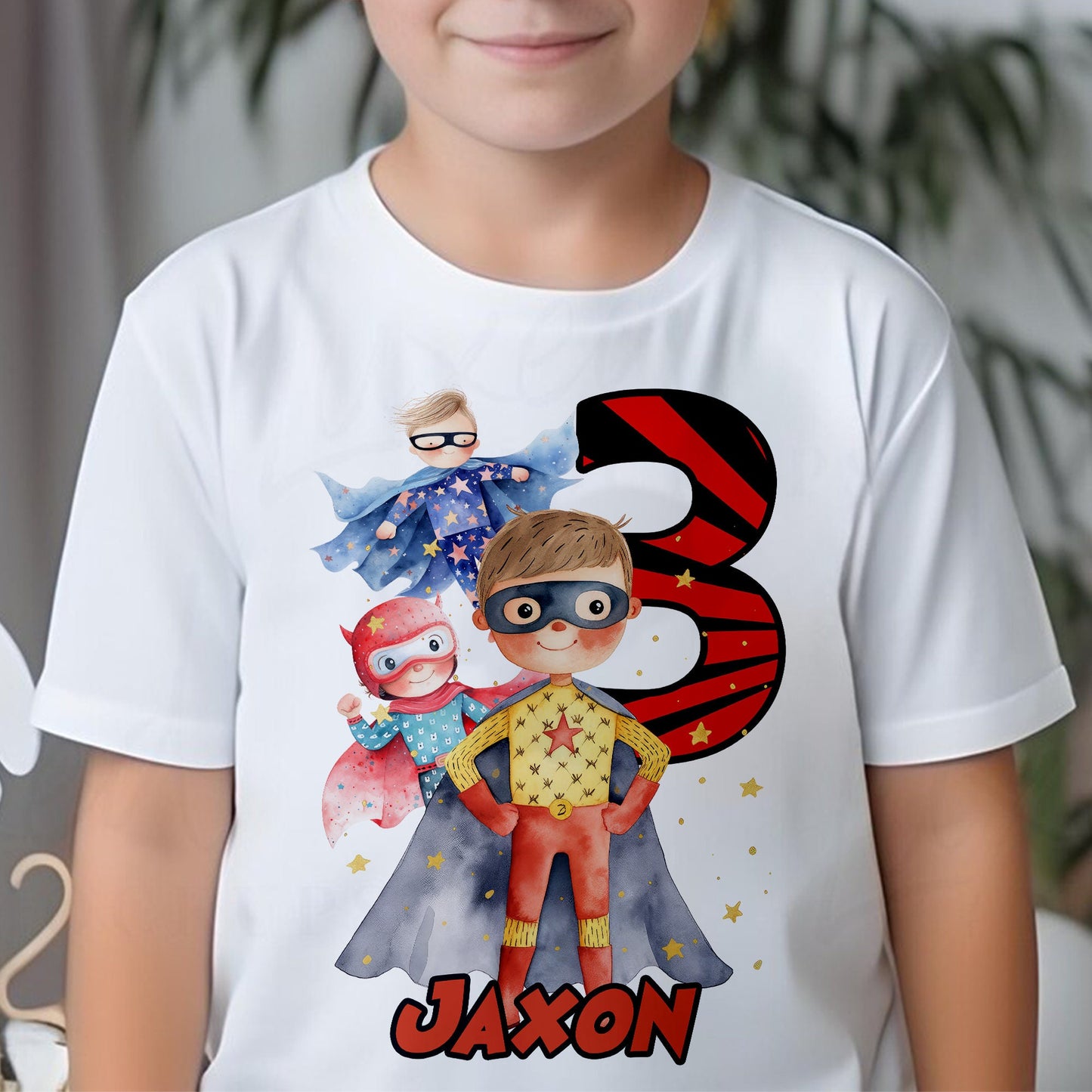Personalised Superhero T-Shirt | Children's Superhero Birthday Shirt | Any Name Boys Birthday Hoodie | Custom Superhero Tee