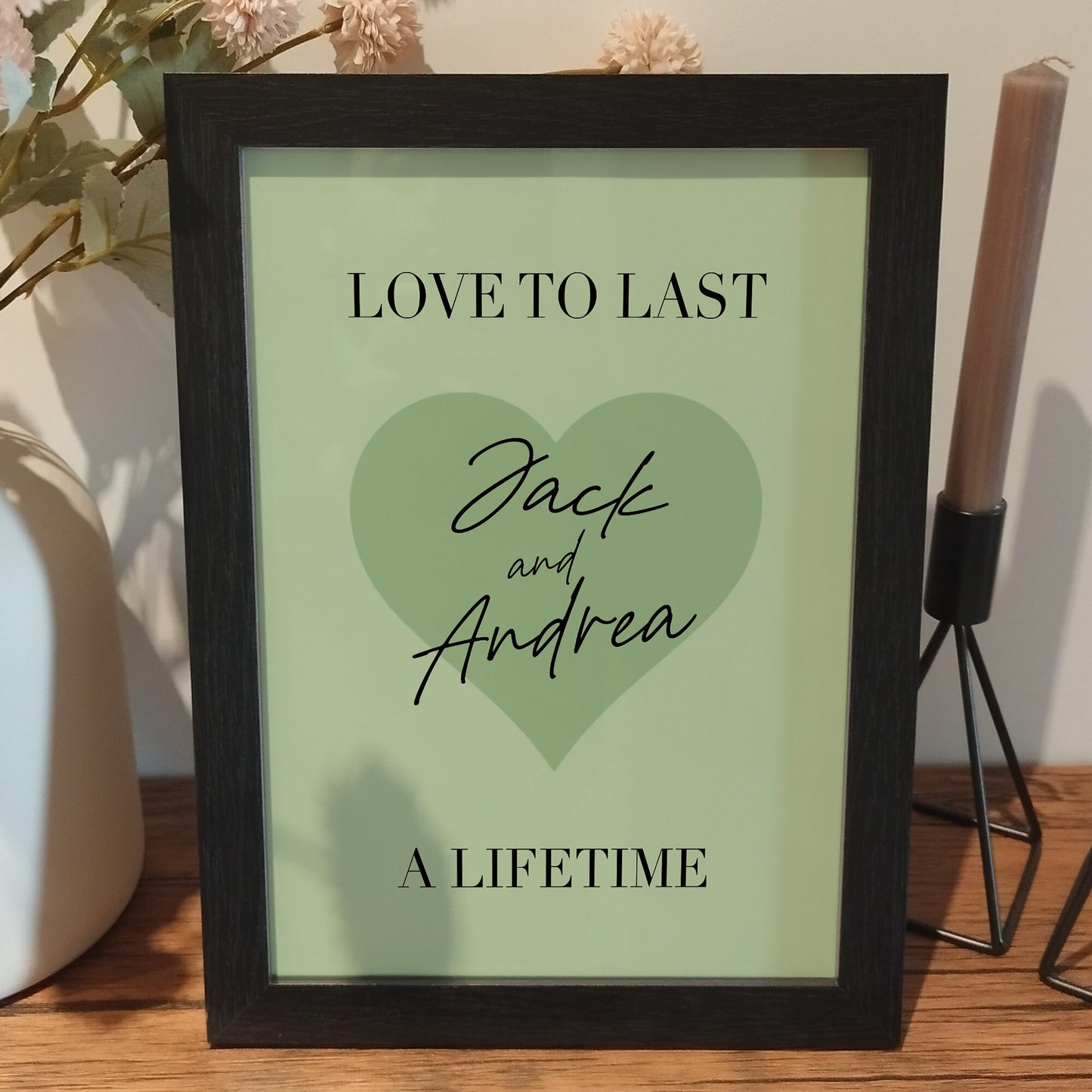 Custom Couples Names Print, Personalised Names Print, Thoughtful Gifts for Him Her, Anniversary Print | Love Heart Print, Valentines Day
