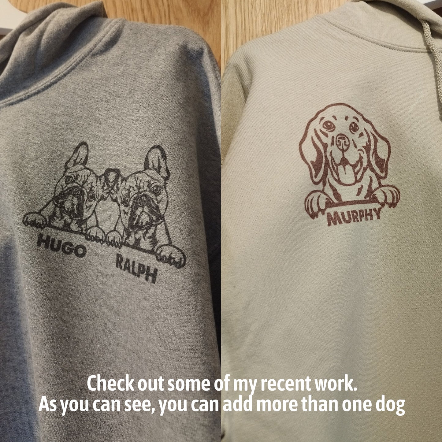 Custom Pet Portrait Hoodie | Personalised Dog Gift | Dog Mum Hoodie | Dog Pet Portrait Hoodie | Gift For Dog Owner | Dog Dad Hoodie