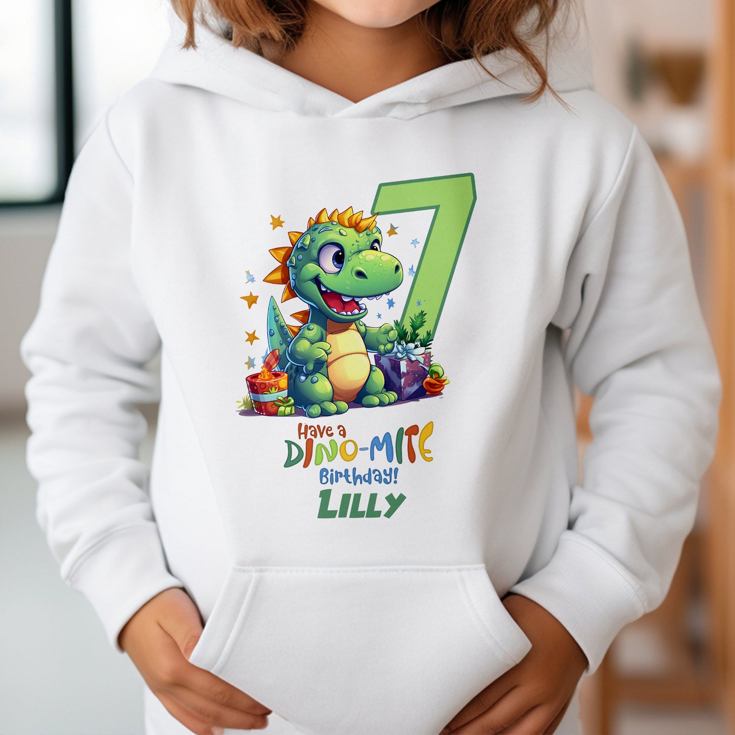 Personalised Dinosaur Birthday T-Shirt | Any Name Any Age | Colourful Dinosaurs | Custom Dinosaur Birthday Gifts for Children