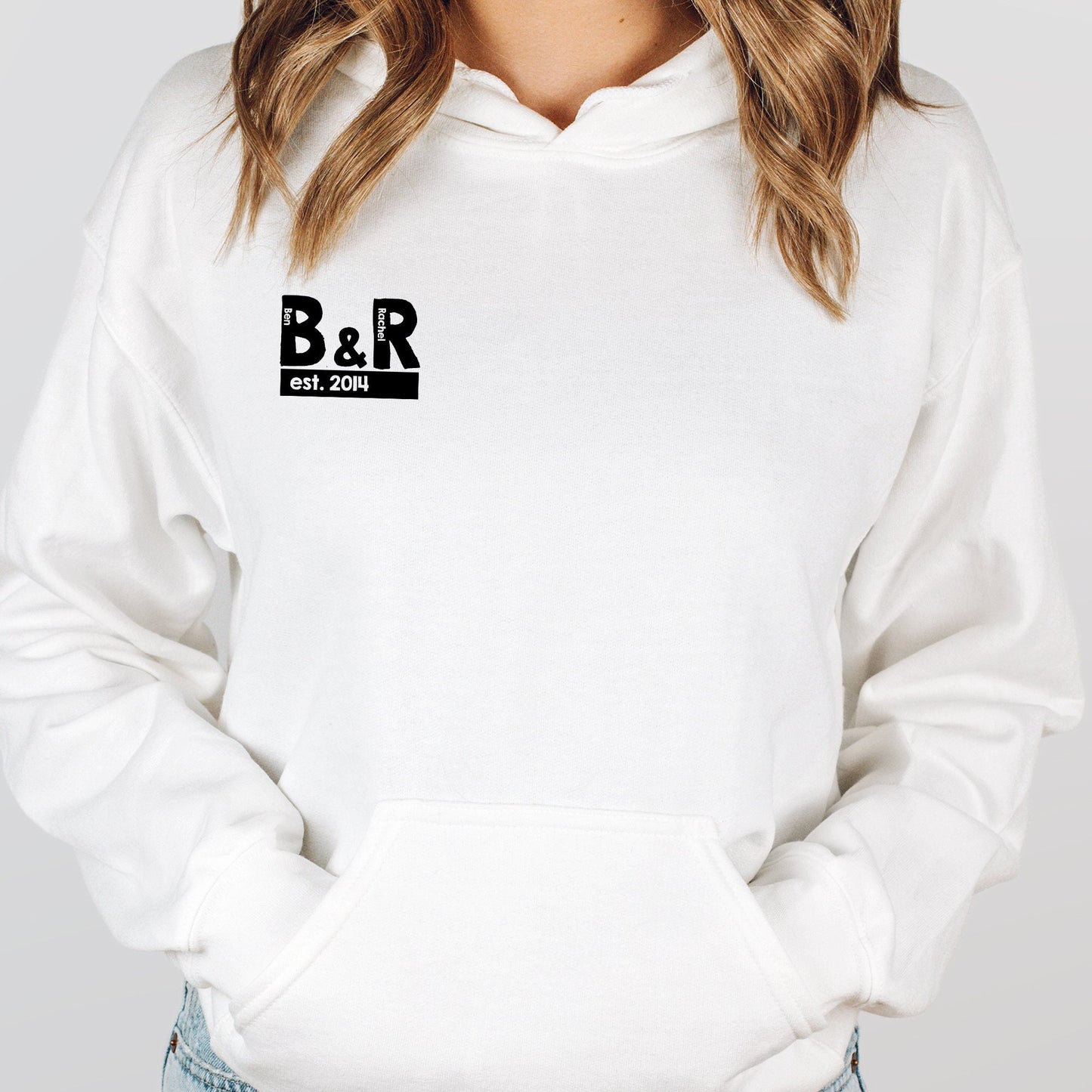 Custom Couples Initials Hoodie | Personalised Wedding Gift | Husband and Wife Hoodie | First Anniversary Gift | Gift For Couples Newlyweds