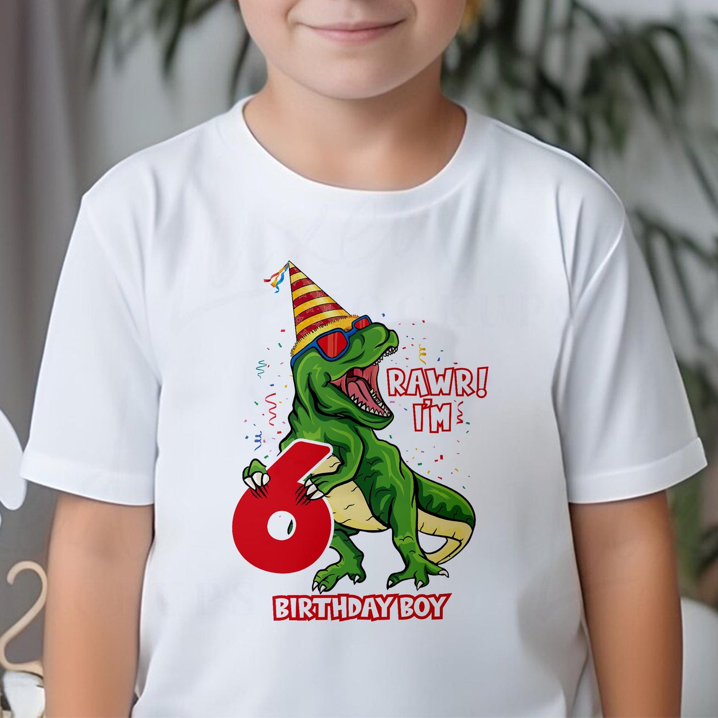 Personalised Dinosaur Birthday T-Shirt, Any Name Any Age, Colourful Dinosaurs Shirt, Custom Dinosaur Birthday Hoodie, Gifts for Children