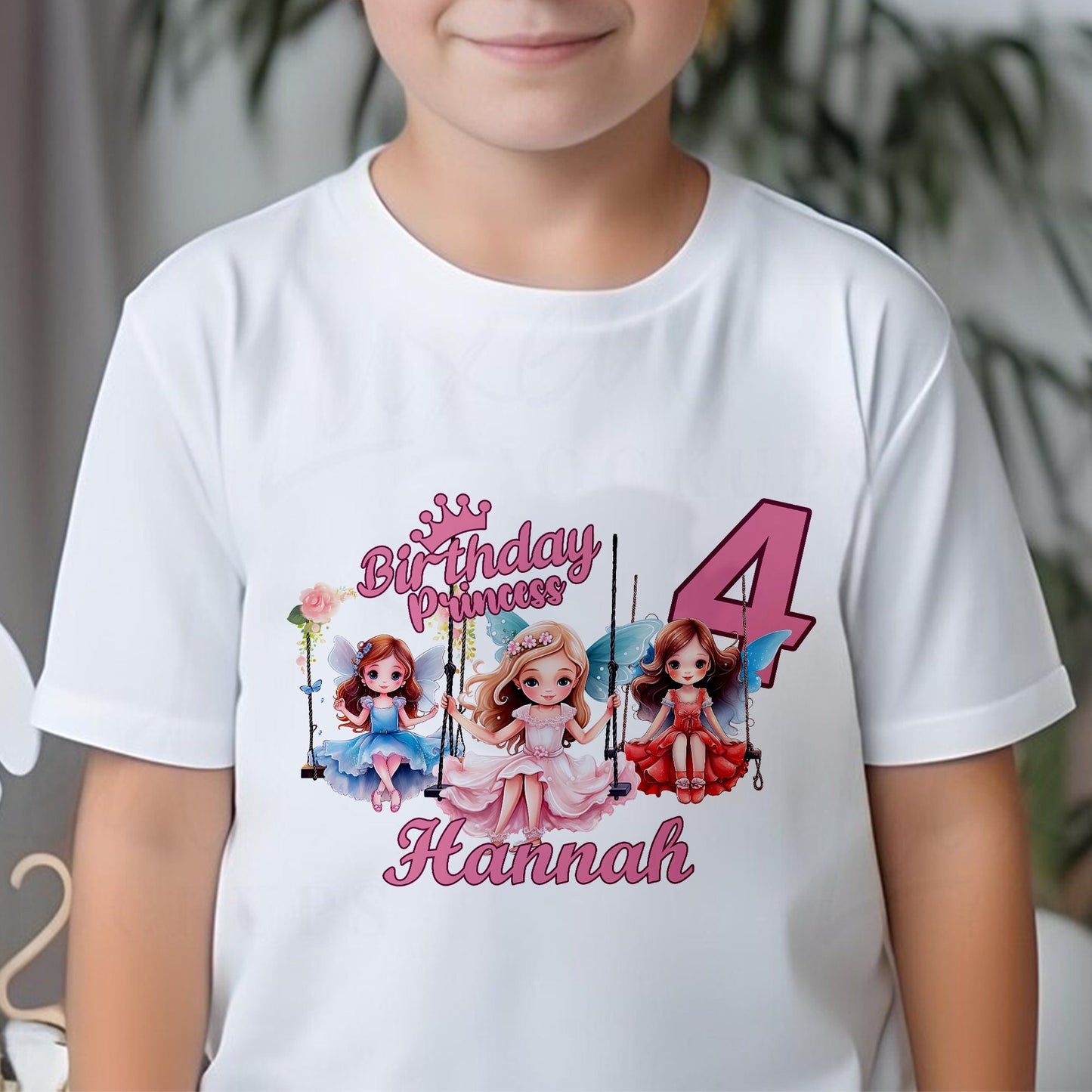 Personalised Princess Birthday T-Shirt | Childrens Birthday Princess Any Name Shirt | Custom Princess Hoodie | Gifts for Girls Tshirt