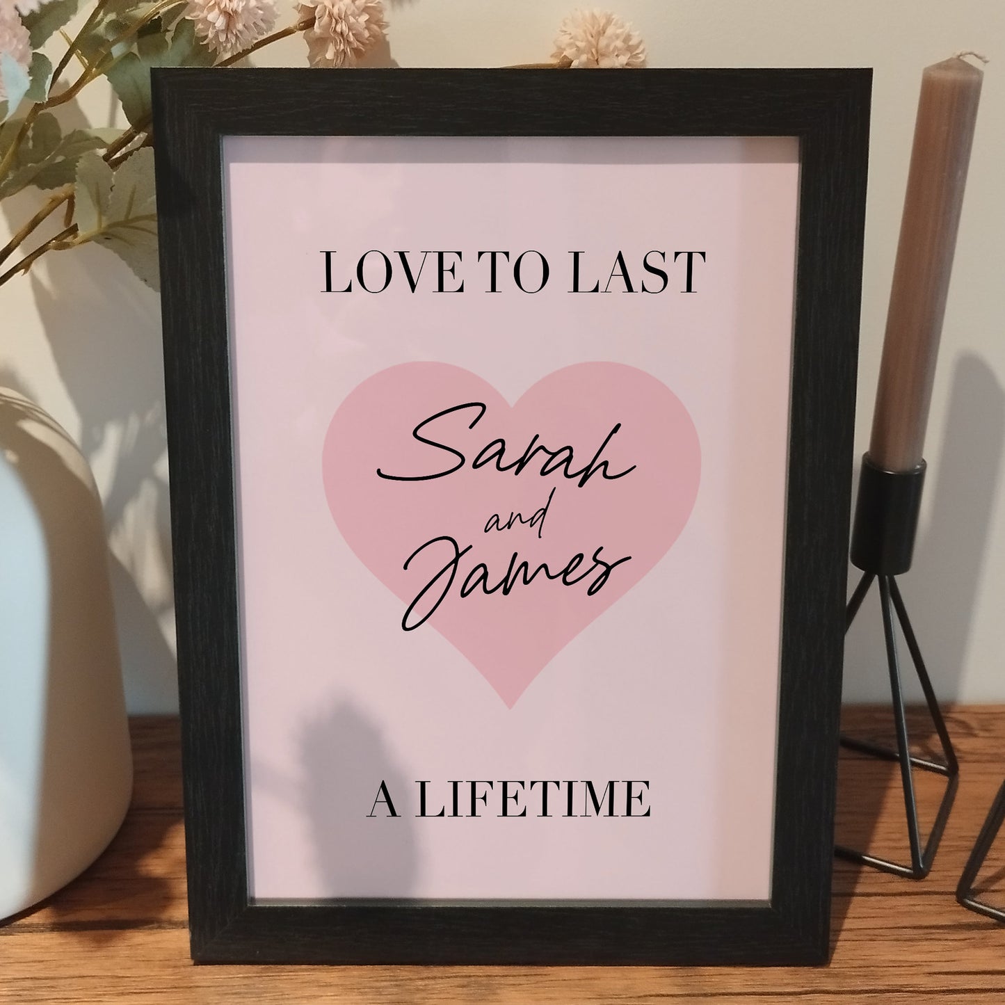 Custom Couples Names Print, Personalised Names Print, Thoughtful Gifts for Him Her, Anniversary Print | Love Heart Print, Valentines Day