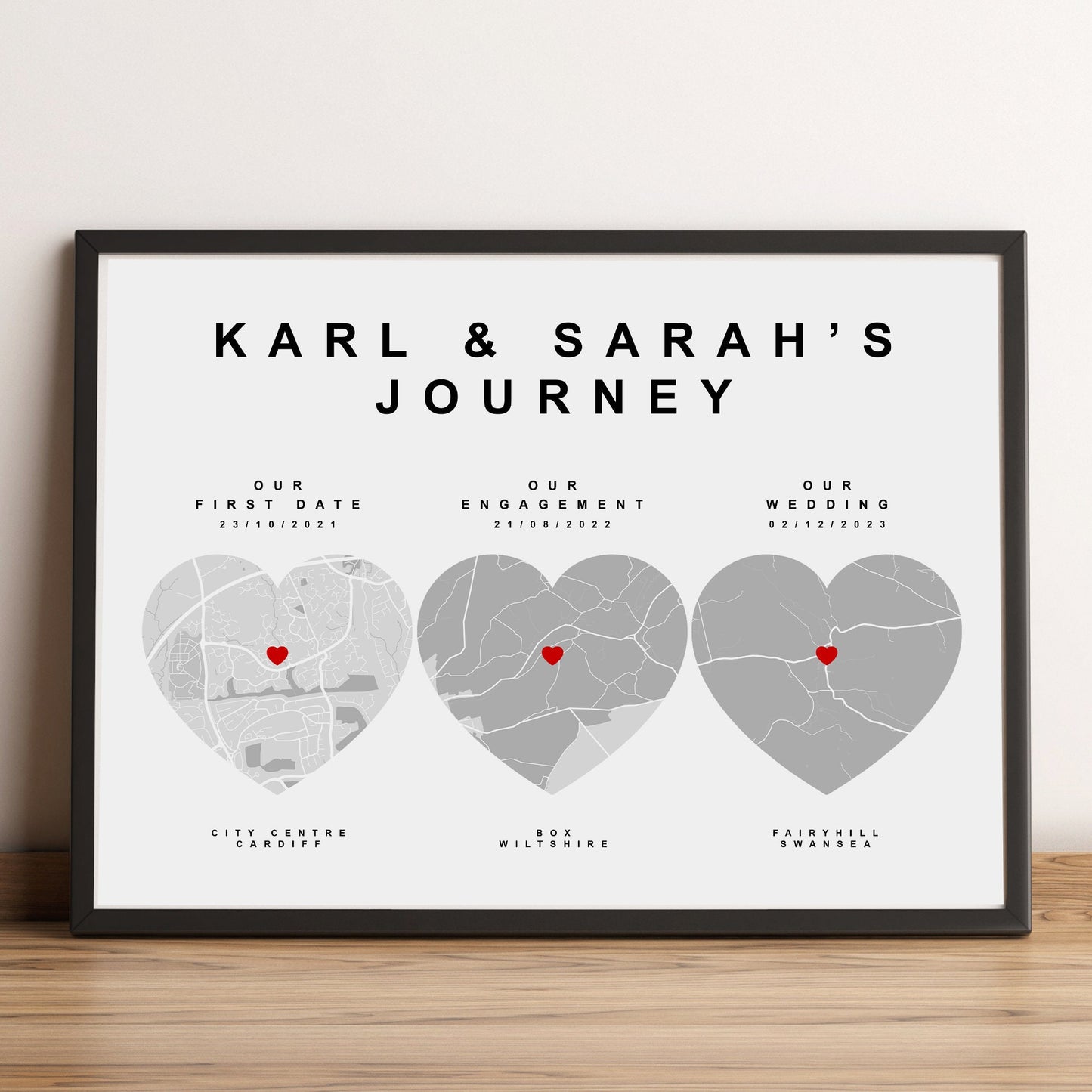 Custom Where We Met Map Print | Personalised Paper Anniversary Wall Art | Our First Date Digital Print | Thoughtful Gifts for Him