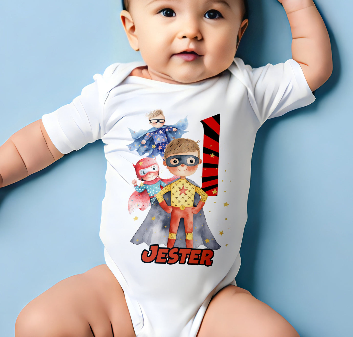 Personalised Superhero T-Shirt | Children's Superhero Birthday Shirt | Any Name Boys Birthday Hoodie | Custom Superhero Tee