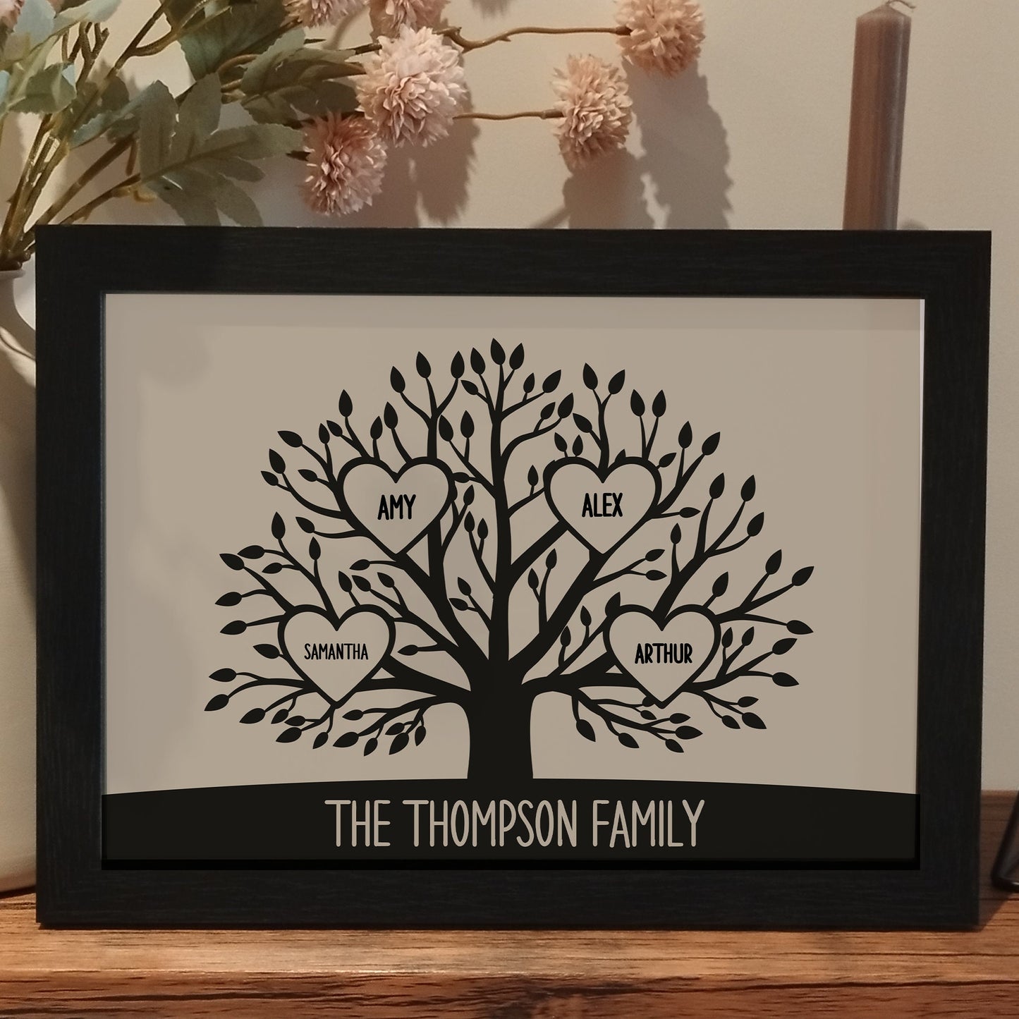 Personalised Family Tree Print | Family Portrait Print | Family Tree Home Wall Art | Family Gifts for Mothers Day