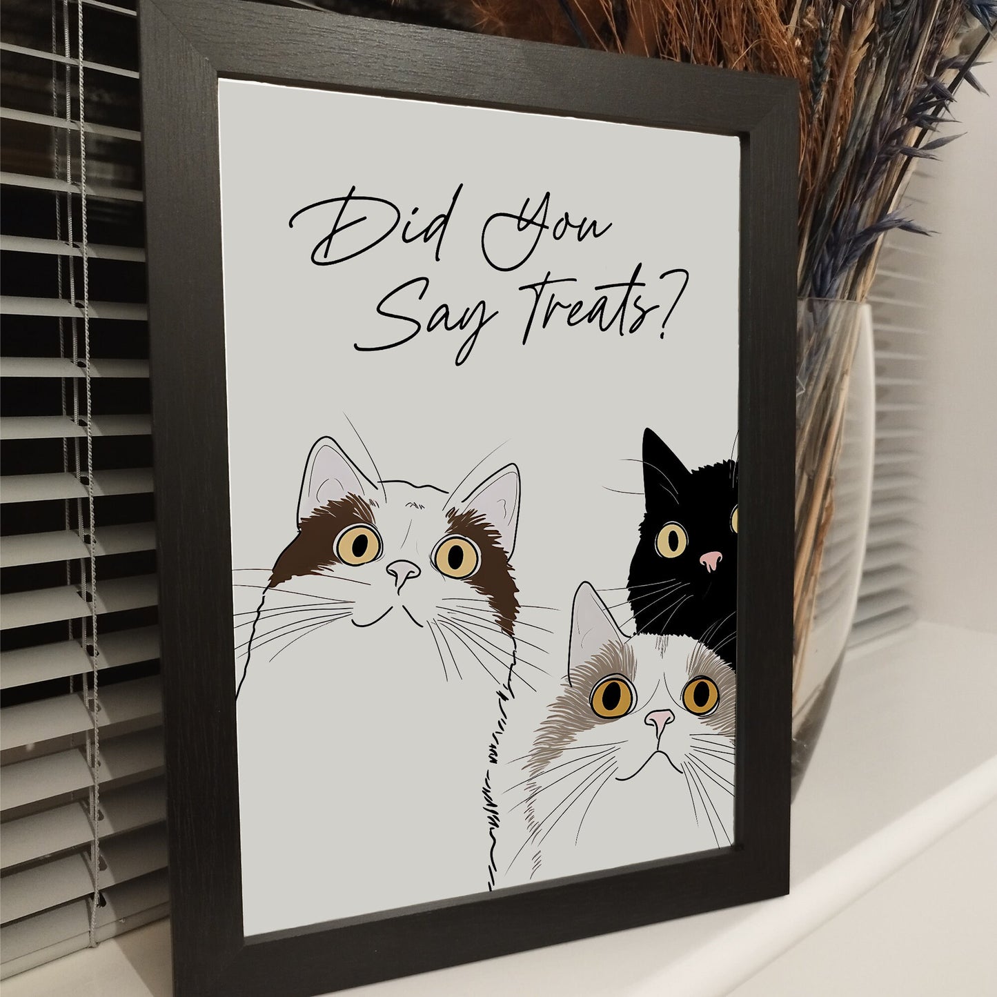 Custom Cat Family Print, Personalised Cat Mum Wall Art, Cat Room Home Decor, Crazy Cat Lady Gifts, Pussy Cat Lover Gifts