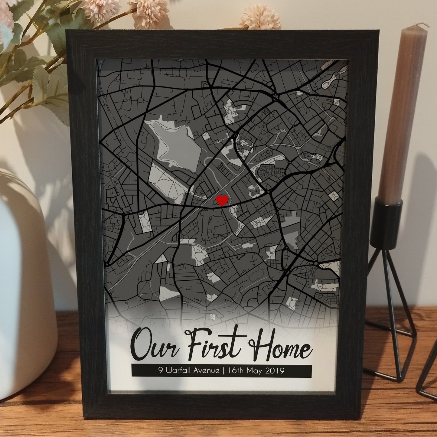Custom Our First Date Print | Personalised Map Wedding Prints | 1 Year Paper Anniversary | Where We Met Map Print | Gifts for Couples