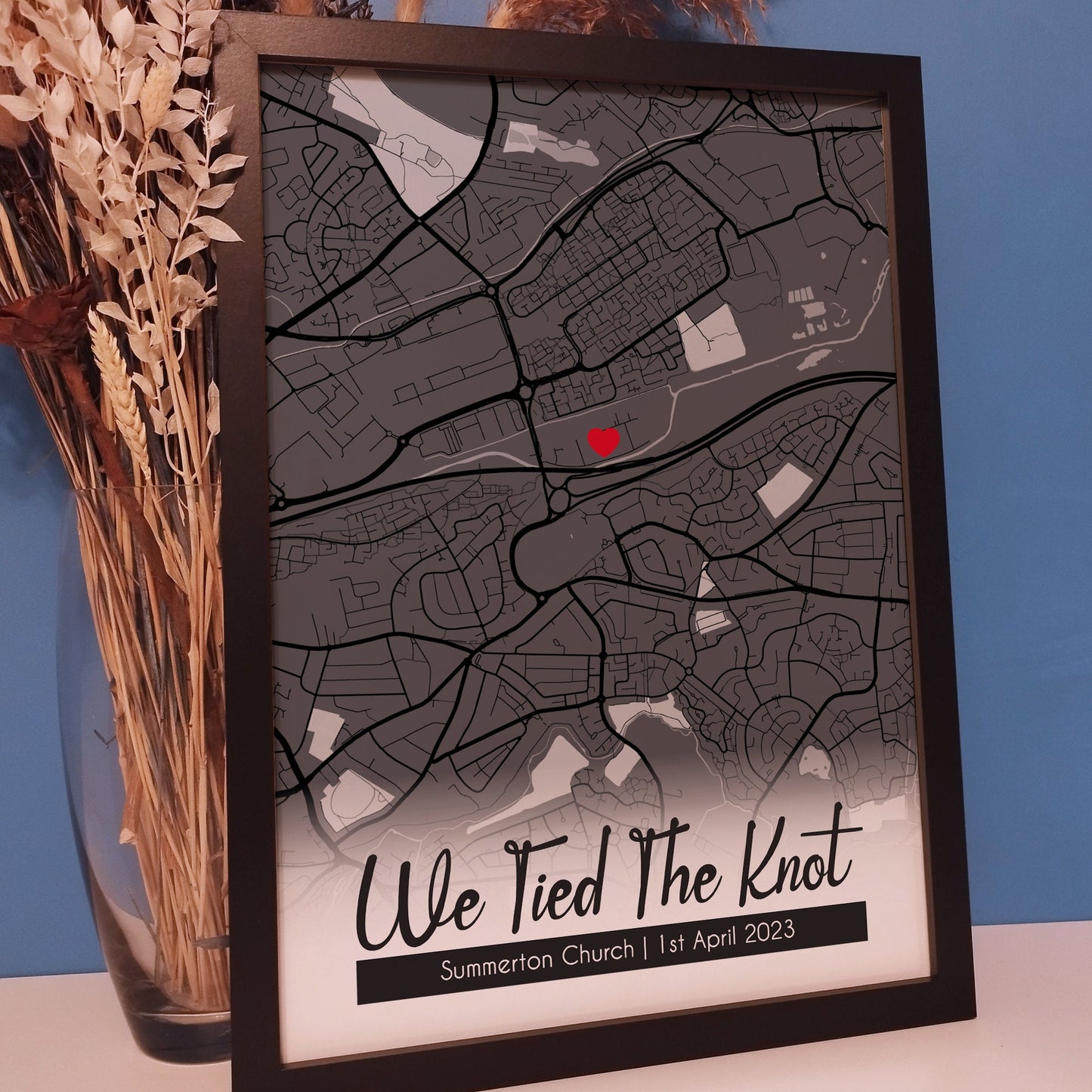 Custom Our First Date Print | Personalised Map Wedding Prints | 1 Year Paper Anniversary | Where We Met Map Print | Gifts for Couples