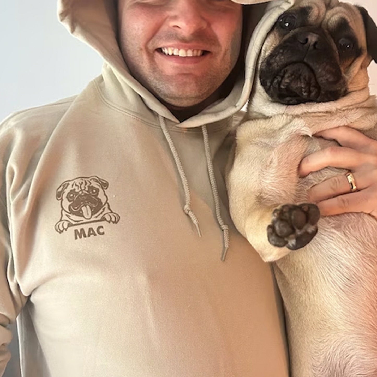 Custom Pet Portrait Hoodie | Personalised Dog Gift | Dog Mum Hoodie | Dog Pet Portrait Hoodie | Gift For Dog Owner | Dog Dad Hoodie
