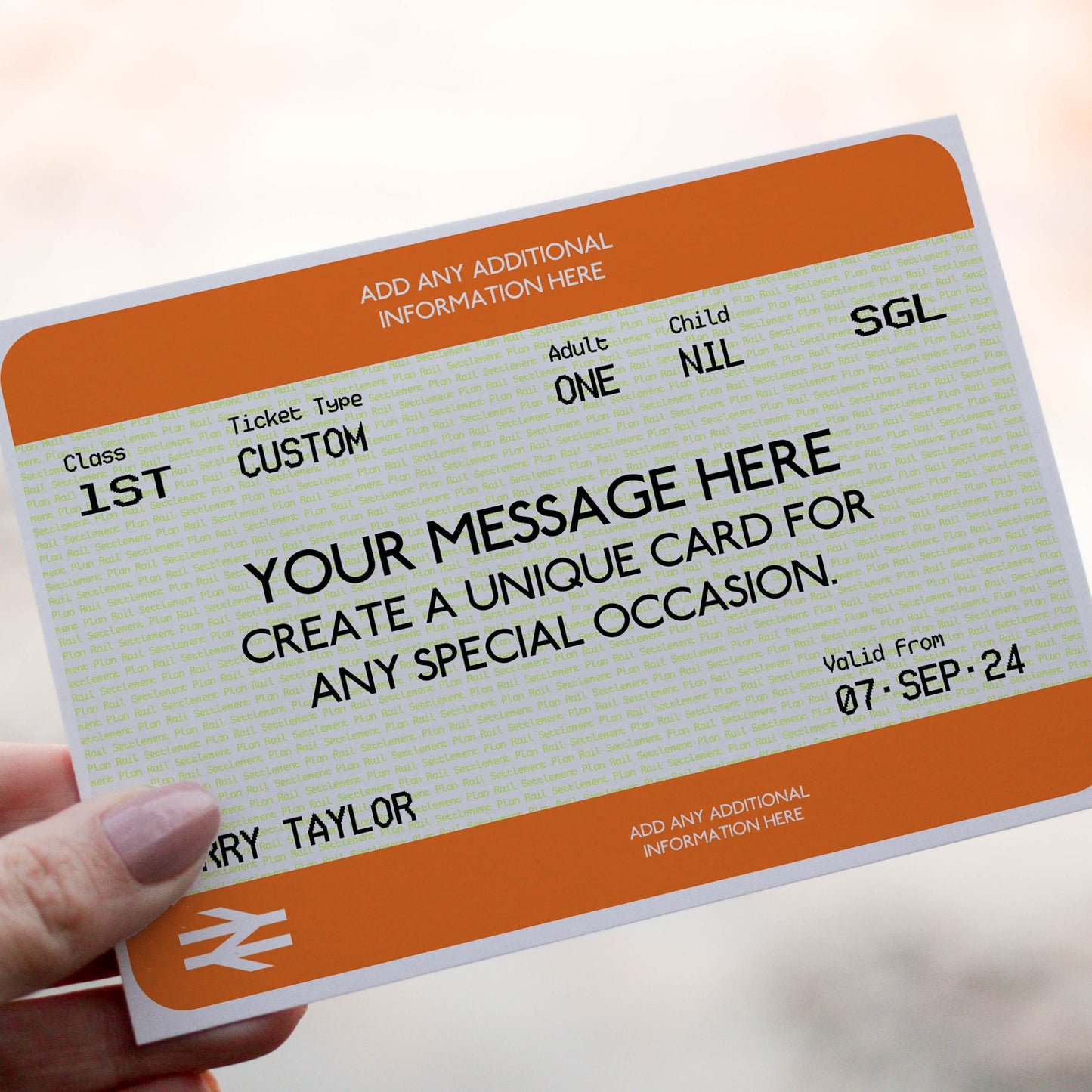 Custom Train Ticket Save The Date Invitations | Personalised Railway Wedding Invites | Unique Train Ticket Travel Wedding