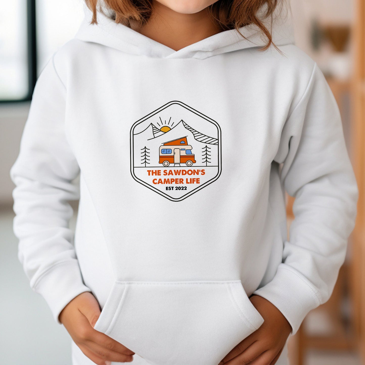 Custom Caravan Hoodie Gift for Couples | Personalised Van Life Gift for Him Her | Camping Motorhome Jumper | Touring Caravan Travel Gift