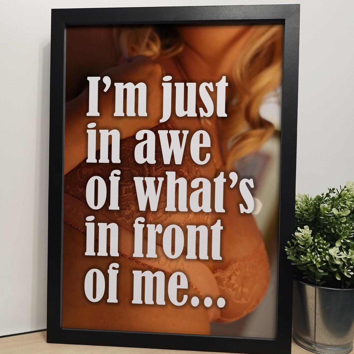 Custom Song Lyric Picture Print for Couples | Personalised Music Lyric Wall Art | Boudoir Sexy Anniversary Gift for Him | Nude Erotic Photo