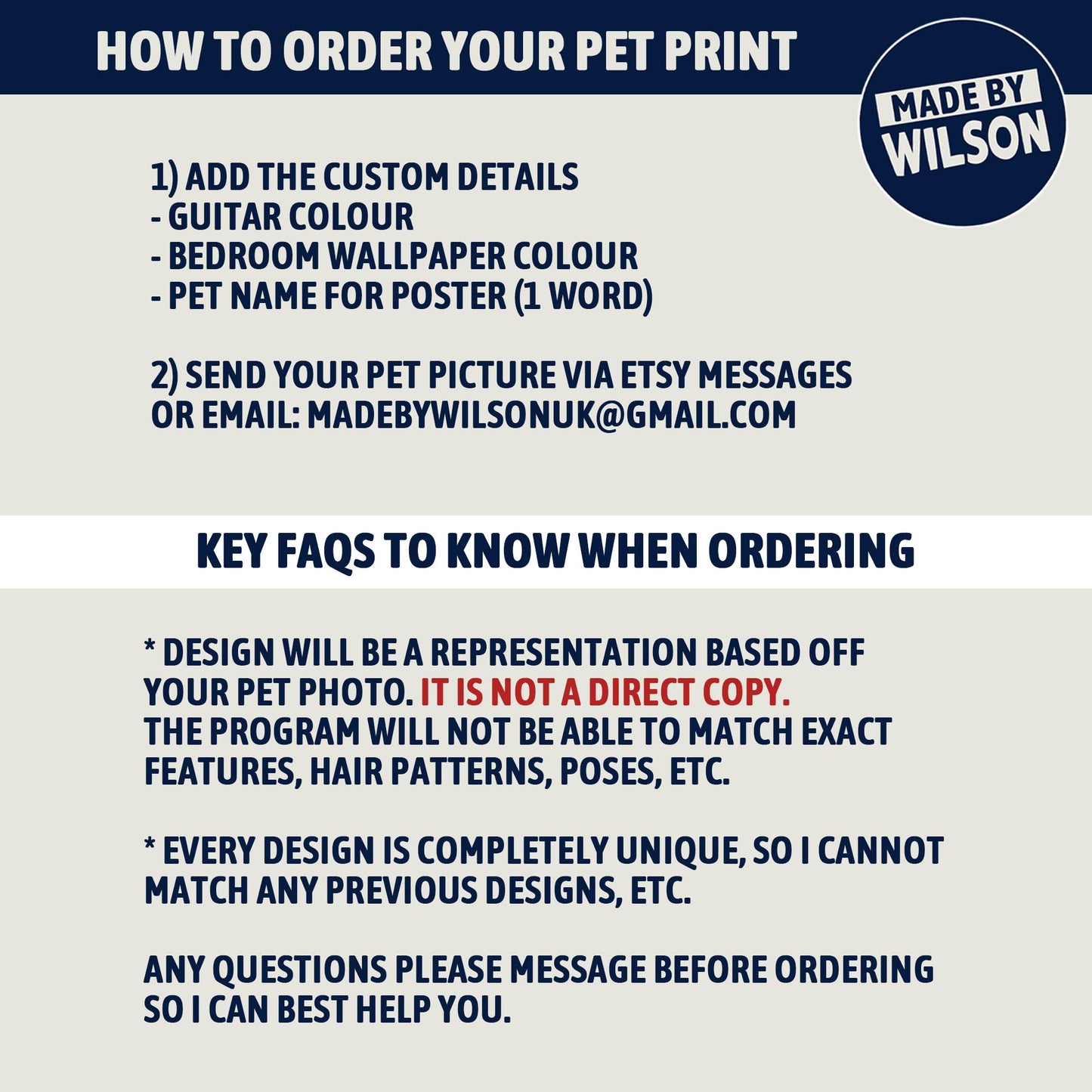 Custom Pet with Guitar Bedroom Print | Unique Music Pet Gift, Fun Bathroom Print, Personalised Dog Gift for Him, Pet Portrait from Photo