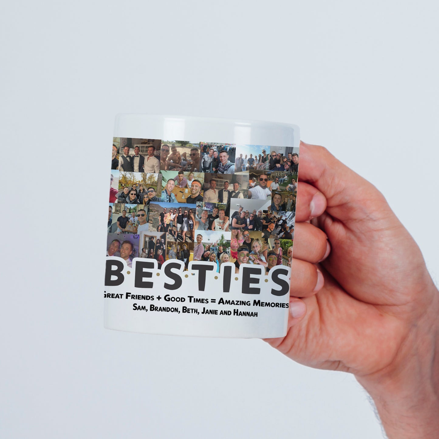 Personalised Besties Photo Collage Print – Custom Best Friend & Friendship Memory Poster Gift