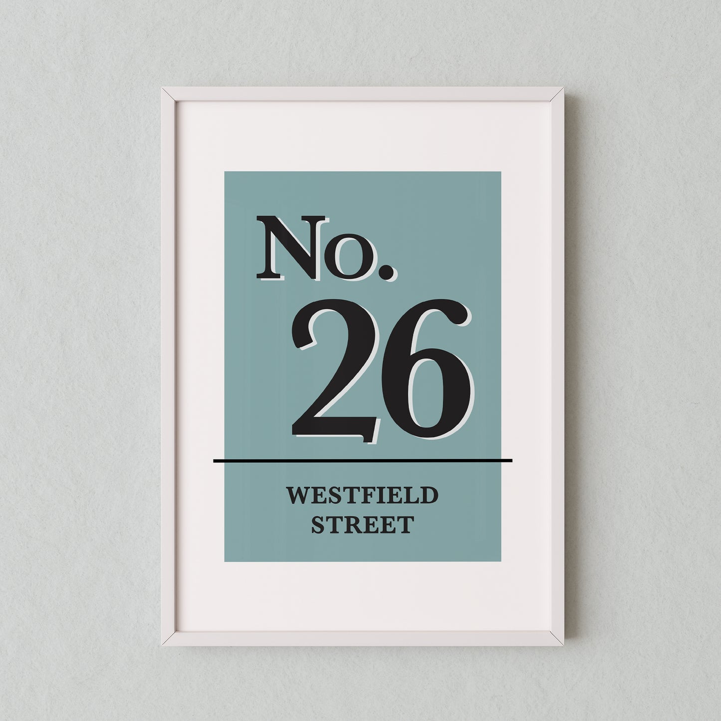 Personalised House Number Print – Custom Address Wall Art & Housewarming Gift