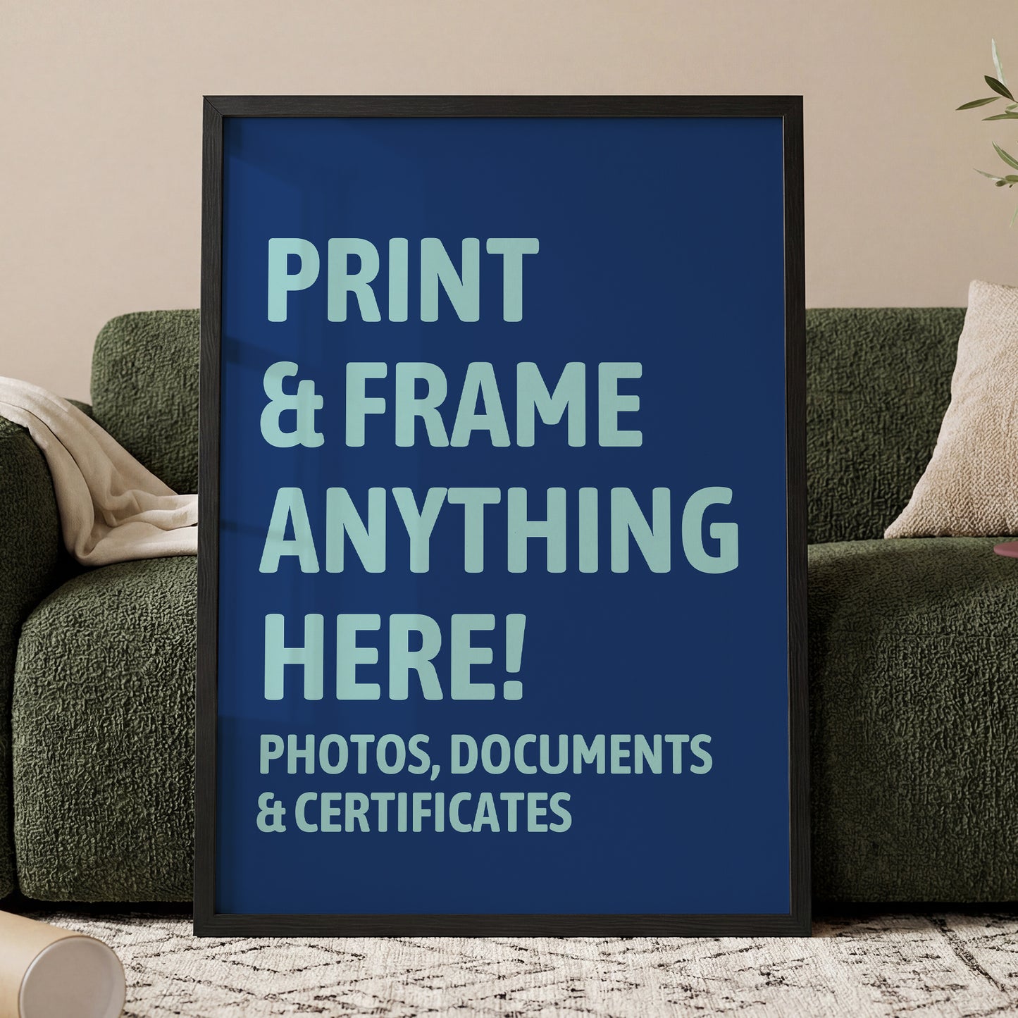 Print and Frame Any Image, Document or Certificate | High Quality Professional Prints | A4 A3 Printing Service | Custom Framed Photo Print
