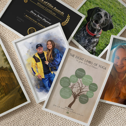 Print and Frame Any Image, Document or Certificate | High Quality Professional Prints | A4 A3 Printing Service | Custom Framed Photo Print
