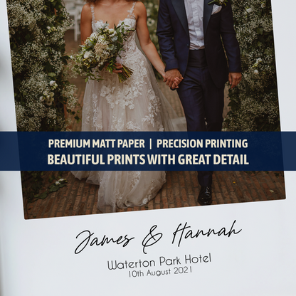 Personalised Wedding Song Lyrics Print with Photo – Custom First Dance Wall Art Gift
