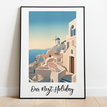 Custom Travel Memories Print | Personalised Holiday Destinations | Retro Travel Poster | Paper Anniversary Gifts | Memorable Cities & Places