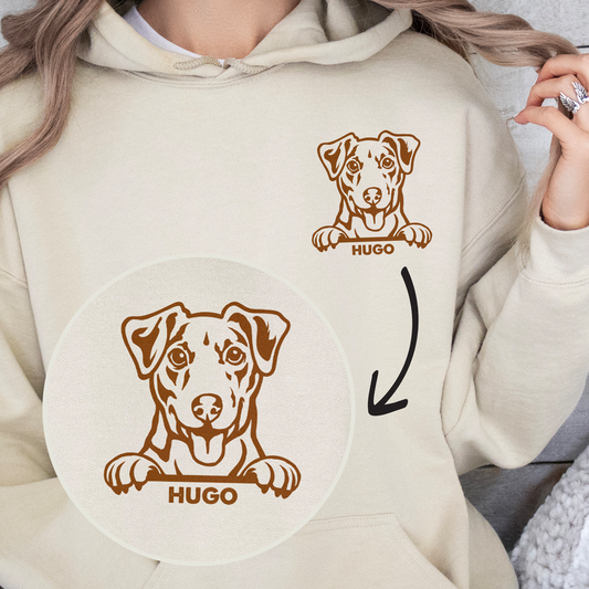 Custom Pet Portrait Hoodie | Personalised Dog Gift | Dog Mum Hoodie | Dog Pet Portrait Hoodie | Gift For Dog Owner | Dog Dad Hoodie