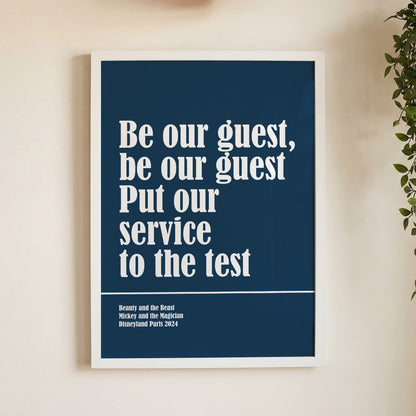 Personalised Song Lyric Print – Custom Music Typography Wall Art Gift