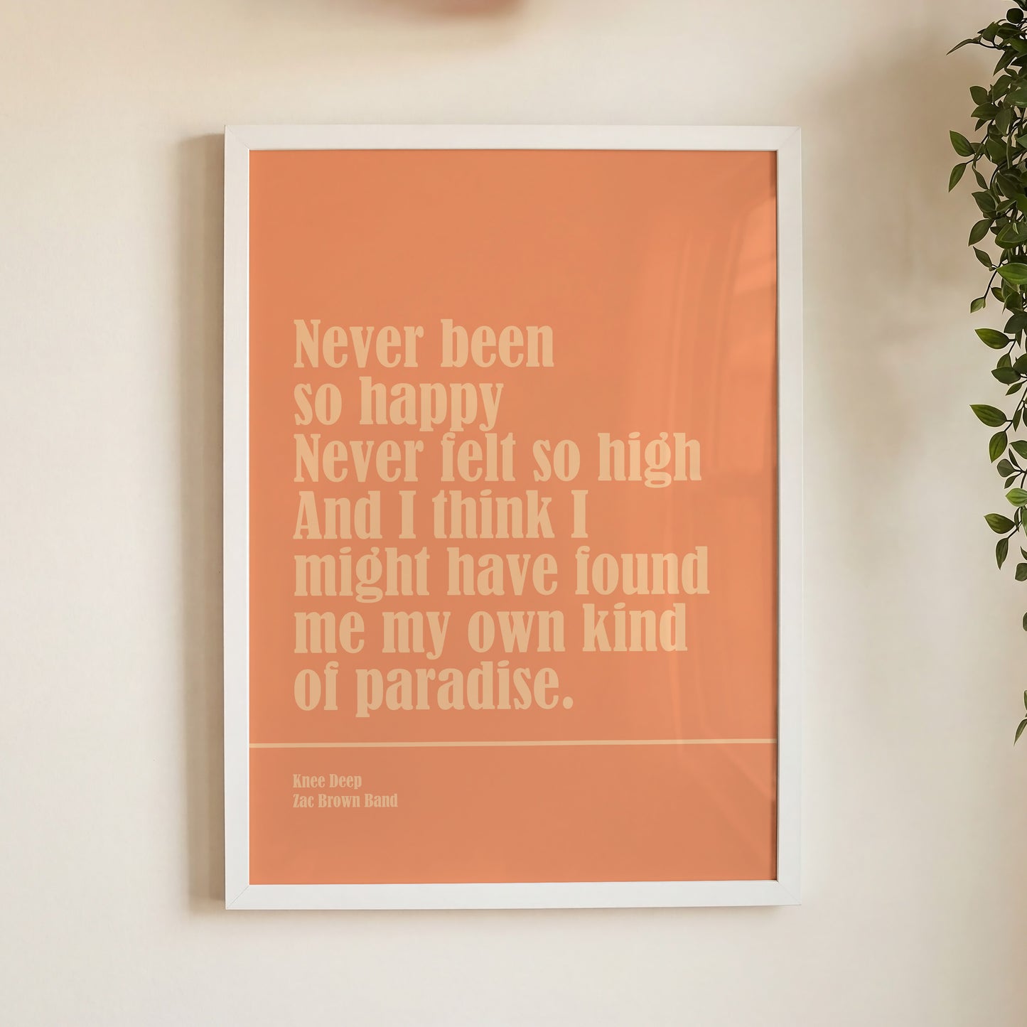 Personalised Song Lyric Print – Custom Music Typography Wall Art Gift