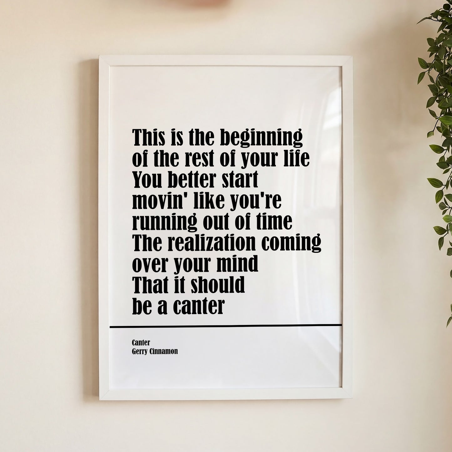 Personalised Song Lyric Print – Custom Music Typography Wall Art Gift