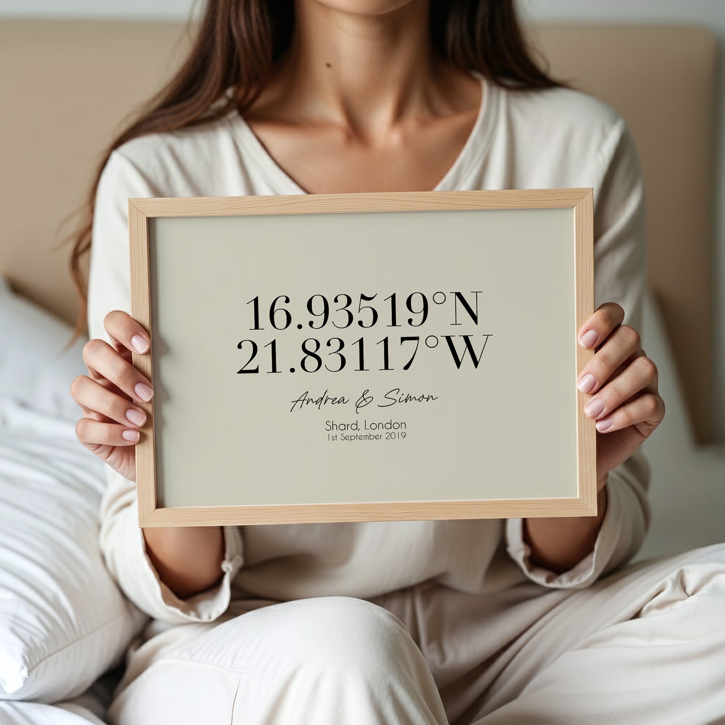 Personalised Coordinates Print – Custom Wedding Location Anniversary Wall Art Gift