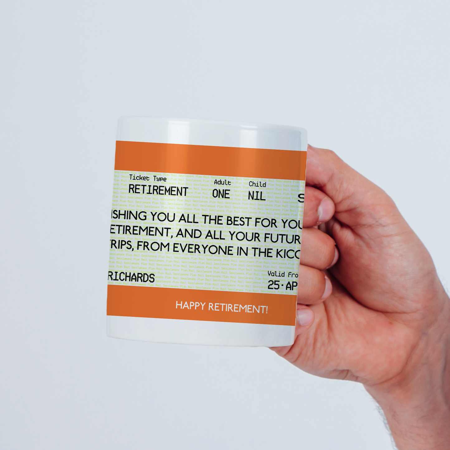 Customised Train Ticket Gift for Him, Dad or Boyfriend | Personalised British Railway Ticket Print | Travel Gift for Fathers Day Valentines