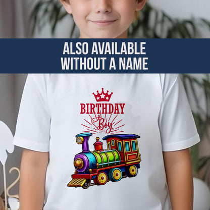 Personalised Toy Train Birthday T-Shirt | Any Name Boys | Kids Train Set Shirt | Custom Boys Train Birthday | Gifts for Boys