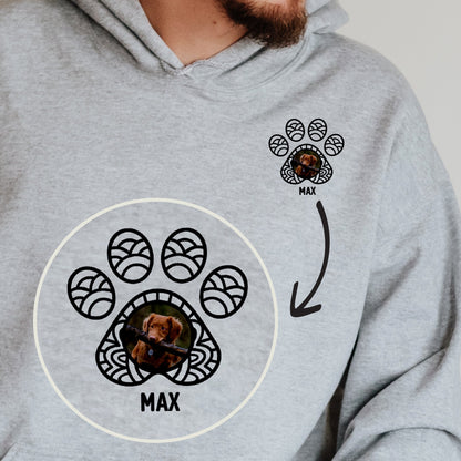 Custom Pet Portrait Hoodie, Personalised Dog Mum Gift, Cat Mum Hoodie, Dog Pet Portrait Hoodie, Gift For Dog Owner | Dog Dad Hoodie