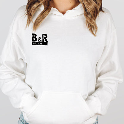 Custom Couples Initials Hoodie | Personalised Wedding Gift | Husband and Wife Hoodie | First Anniversary Gift | Gift For Couples Newlyweds