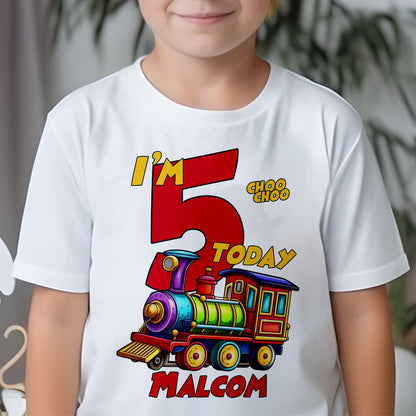 Personalised Toy Train Birthday Hoodie, Any Name Boys Shirt, Kids Train Set T-Shirt, Custom Boys Train Birthday Shirt, Boys Birthday Gifts