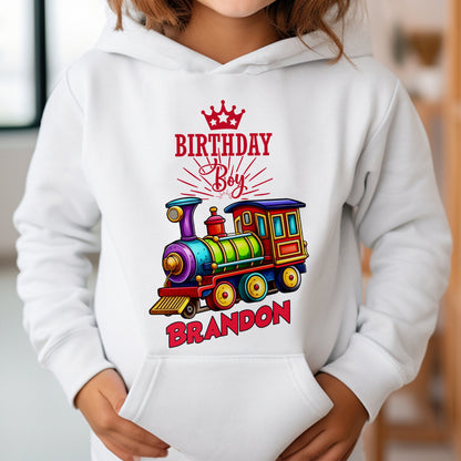 Personalised Toy Train Birthday T-Shirt | Any Name Boys | Kids Train Set Shirt | Custom Boys Train Birthday | Gifts for Boys