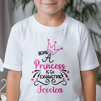 Personalised Princess Birthday Hoodie, Childrens Birthday Princess T-Shirt, Any Name Custom Shirt, Girls Princess Birthday, Custom Babygrow