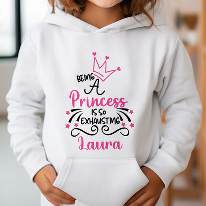 Personalised Princess Birthday Hoodie, Childrens Birthday Princess T-Shirt, Any Name Custom Shirt, Girls Princess Birthday, Custom Babygrow