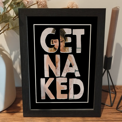 Custom Get Naked Print, Boudoir Print, Nude Wall Art, Gifts for Husband Him, For His Eyes Only Print, Erotic Sexy Wall Art Print