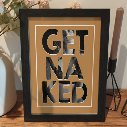 Custom Get Naked Print, Boudoir Print, Nude Wall Art, Gifts for Husband Him, For His Eyes Only Print, Erotic Sexy Wall Art Print
