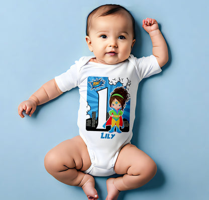 Custom Superhero Childrens T-Shirt | Kids Super Hero Hoodie | Boys & Girls Birthday Comic Hero Shirt | Birthday Personalised Character Shirt