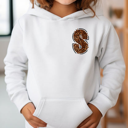 Personalised Leopard Print Hoodie Sweatshirt | Great Gift Idea For Her | Custom Initials Jumper | Leopard Print Name