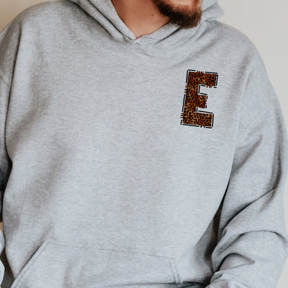 Personalised Leopard Print Hoodie Sweatshirt | Great Gift Idea For Her | Custom Initials Jumper | Leopard Print Name
